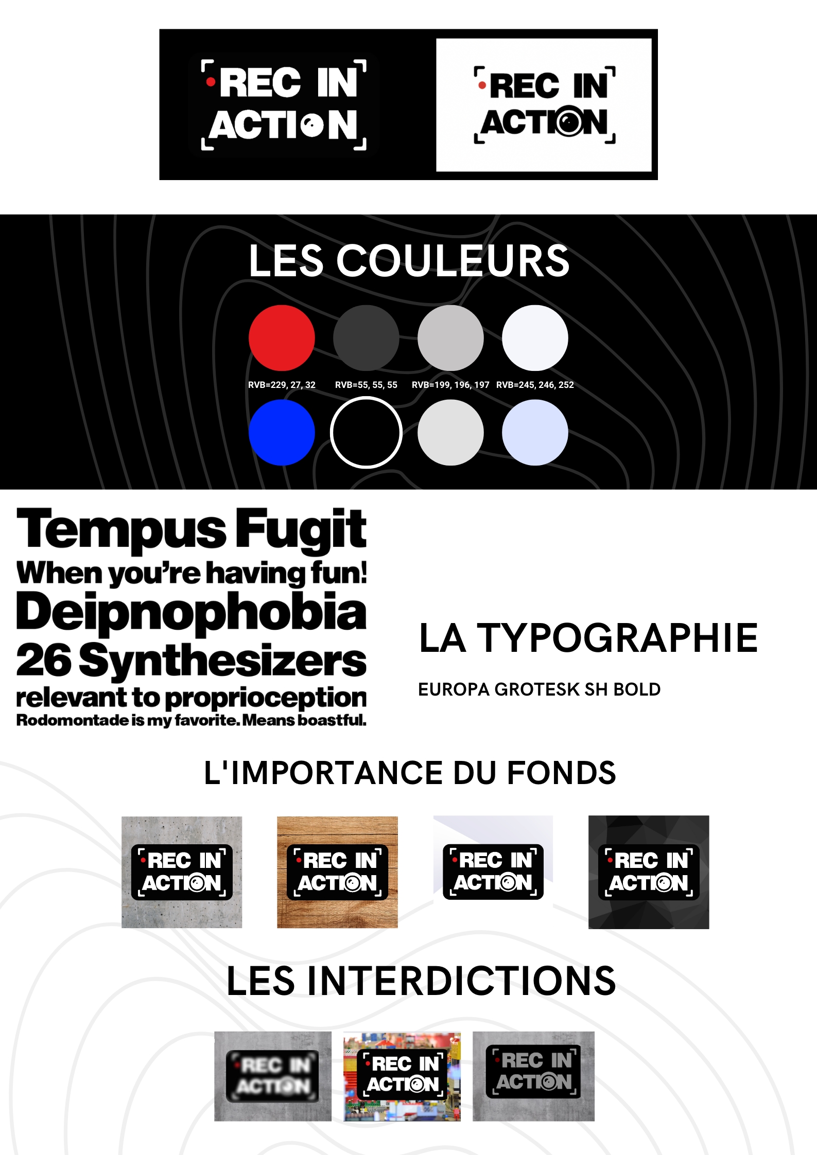 Mockup graphisme Rec in action